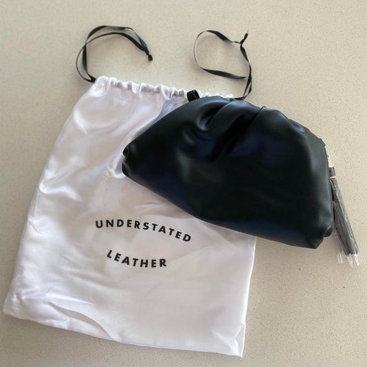 Understated Leather Black Bag with Dust Bag