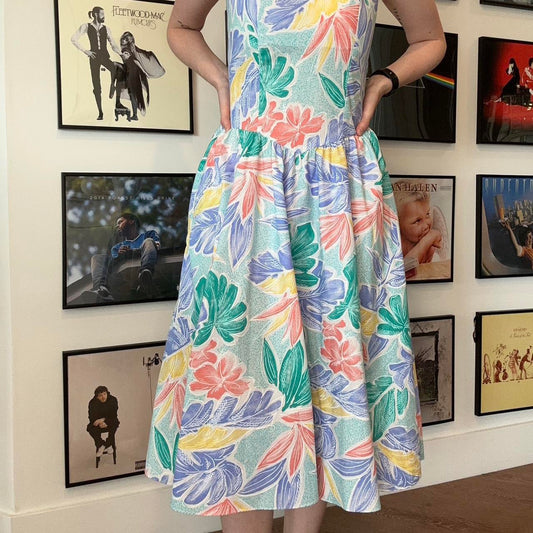 Royal Creations Hawaii Pastel Midi Dress