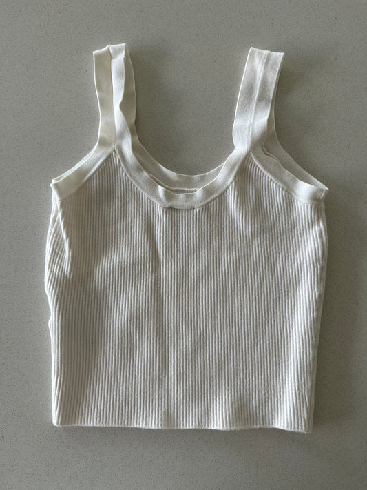 Abercrombie & Fitch White Ribbed Tank