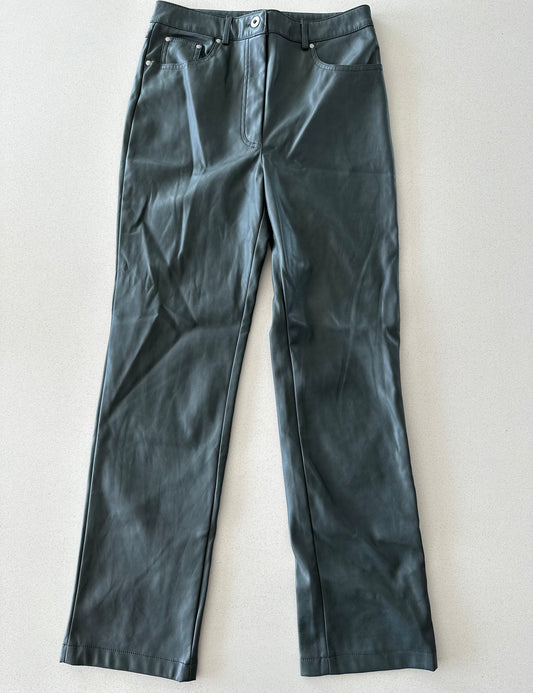 7 for all mankind Dark Teal Faux Leather Pants