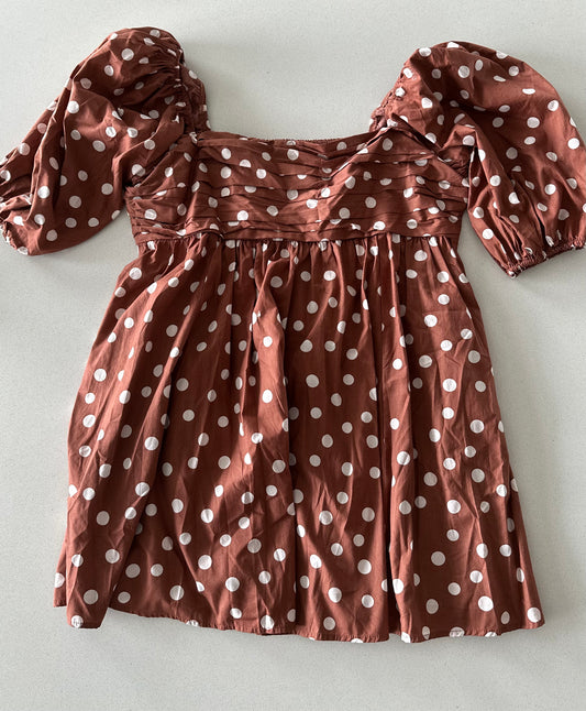 Abercrombie & Fitch Brown Polka Dot Mini Dress